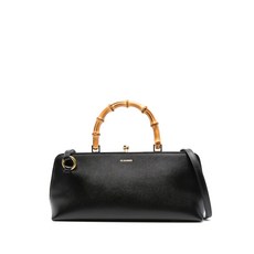 질 샌더 고지 가죽 토트 백