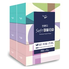 blondy 柔軟天然紙漿美容面紙 2層, 250入, 6個