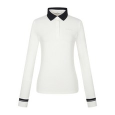 핑골프웨어 KQF 121D4TO051_WH 여성 배색 카라 긴팔 티셔츠 2794131