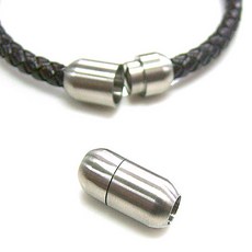 ALL 비즈 부재료 가죽.끈 팔찌마감 자석마감 한팩, 3mm총알자석마감 (1세트)