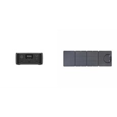 ECOFLOW RIVER 3 PLUS 儲能電源，搭配110W太陽能板組合，輕巧便攜，戶外居家備電首選, 黑色, 2箱