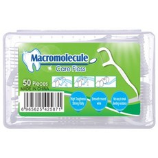 Macromolecule 在台現貨盒裝牙線棒50支 口腔清潔, 1個, 50支, 1cm