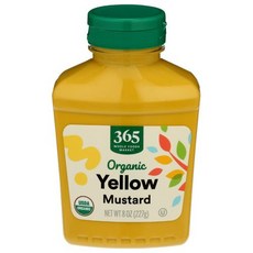 홀푸드 마켓 365 유기농 옐로우 머스타드 227그램 365 by Whole Foods Market Organic Yellow Mustard 8 Ounce, 겨자, 8 온스 (1팩), 1개