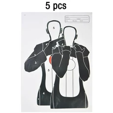 사격장 연습 총기 에어소프트 던지기 칼 페인트볼 양궁용 붙지 않는 종이 타겟 5개, 03 5pcs Hostage, 1개