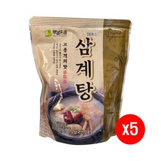 부남 삼계탕 1kg 레토르트 밀키트 대용량 업소 식당용 삼계탕, 5개