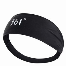 361度 運動髮帶 適用於籃球跑步 男女, 1個, （豎紋）黑-防汗止滑