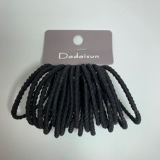 Dadaisun 無縫O束髮圈 全黑(20入), 1個