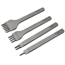 언로르스피 다이아몬드 스티칭 펀치 세트 - 가죽 공예 DIY 및 손 바느질을 위한 1/2/4/6 구멍 가지가 있는 4mm 찌르는 다리미