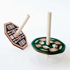 팔각 나무팽이 만들기 전통문양 색칠놀이 유치원 만들기재료 민속놀이, 1개