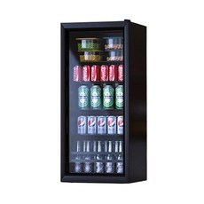 BC-122 時尚冷藏冰箱 0-15度溫控 390x440x890mm, 122L黑色冷藏冰箱【冷藏+氛围灯】