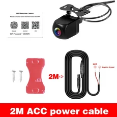 170 ° 광각 WiFi 자동차 후면보기 카메라 HD 비디오 차량 백업 역방향 4 LED 야간 투시경 캠 12V, 01 New ACC For 12V, 01 빠른, 01 12V