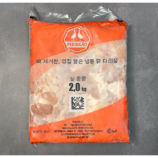 고기집념 뼈없는 닭다리살 닭정육 2kg 닭볶음탕 닭갈비 닭구이 [원산지:브라질], 1개