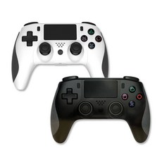 (국내정발) PS4 듀얼쇼크4 무선 컨트롤러 그립에디션 [스팀 PC유선 C타입] 플스4 DOBE 클론, 화이트, 1개 화이트, 1개