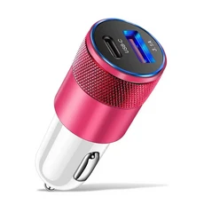 66W 자동차 USB 어댑터 빠른 충전기 담배 라이터 PD USB, 04 Rose