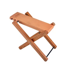 솔리드 우드 소재 접이식 클래식 기타 페달 3 단 기어 높이 로그 색상 마호가니 옵션, 01 Wood color