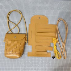 인조 가죽 수공예 토트백 소재 제품 액세서리 가방 공예, 5.노란색 DIY 전세트