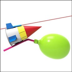 집콕과학 줄타는 풍선 종이컵로켓 만들기 1개