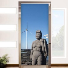 아트박스/꾸밈 ad897-현관문시트지_제주해녀동상