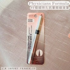 Physicians Formula 極細持久抗暈眼線液筆, 外包裝盒損#黑色, 1個