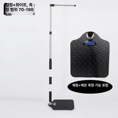 키측정기 유치원 보건실 신장계 어린이집, 블랙+화이트 체중계+온도계+USB 충전, 1개