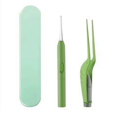 오데트 발광 LED 그린 귀이개 핀셋 세트, 1개