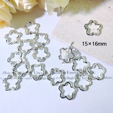 (50p) 관통형 비즈 50pcs 한세트, 플라스틱 플라워, 1세트