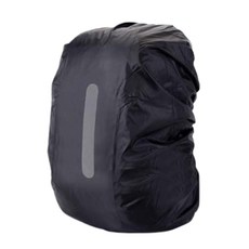 가방보호덮개 이중코팅원단 긁힘방지 1개입 야간빛반사줄 배낭포 블랙 30L, 1개