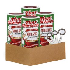 Tony's Seasoning – Tony Chachere's More Spice 414ml(14온스) 번들 스테인리스 스틸 계량 스푼 세트 포함 - 케이준 요리 그릴 및, Tony's Seasoning – Tony Chache