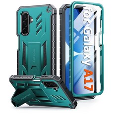 FNTCASE 삼성 갤럭시 S25-엣지 케이스: 군용 등급 낙하 방지 보호 모바일 커버 킥스탠드 포함 | 매트 질감의 견고한 충격 TPU 보호용 폰케이스 - 오렌지 154107, 초록색