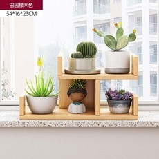 限時下殺O 擺件展示架 花架 盆栽架 展示架 杯子蛋糕架 花盆架 竹木花架 公仔收藏架 盆景 園藝 置物架ZS, 1個, 田園橡木(5格)