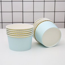 一次性紙碗 燙金加厚 生日派對小吃碗, 紙碗藍色10個, 1個