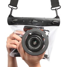 카메라 방수 하우징 전체 밀봉 충격 파우치 방지 케이스 카메라용 수중 드라이 DSLR 다이빙 20M 블랙. 백