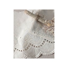 퀼트스타 [20cm 대폭]들꽃 웨이브 면자수레이스_내추럴 163, 1개, 내추럴