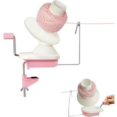 크로치팅용 실 볼 와인더: 와인더 및 뜨개질용 스피너 손으로 조작 가능, Purple