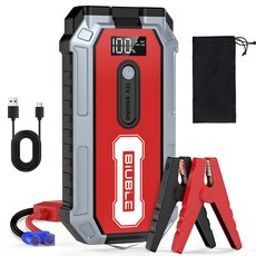 BIUBLE 3000A 자동차 보조배터리 긴급시동 점프스타터 비상 안전망치 기능 12V, 1개, 14800mAh
