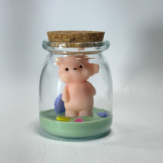 테디 베어 오스만투스 & 시트러스 캔들 (핸드메이드), 1개, 85ml, 오스만투스와 시트러스 향기