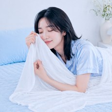 여름 냉감 이불 먼지없는 홑이불, 아이스 화이트
