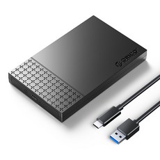 오리코 2.5인치 HDD/SSD SATA USB 3.1 외장하드 케이스 2526-V1, Type-C to USB-A