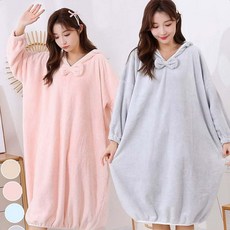 유치원가운 여성목욕가운 소프트 후드 목욕 캠핑 선물용 데일리, FREE, 핑크