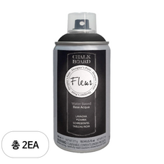 플뢰르 스프레이 초크보드 만화용 잉크, 300ml, 블랙, 2세트