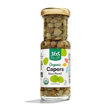 홀푸드 마켓 365 유기농 논파레일 케이퍼 56.7그램 365 by Whole Foods Market Organic Nonpareil Capers 2 Ounce, 1, 1개, 57g