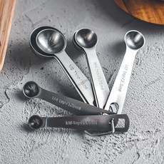 烘焙工具 304不鏽鋼 量勺6件套 裝奶粉勺 烘焙 刻度勺 長柄量勺, 1個, 學廚－304不鏽鋼量勺（6件套）