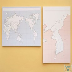 담아잇 지도 메모패드 한국사공부, 한국지도