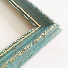 캔버스 벽걸이 사진 명화 틀 프레임 유화 맞춤형 엔틱, 1개, 골든옐로우 피콕블루