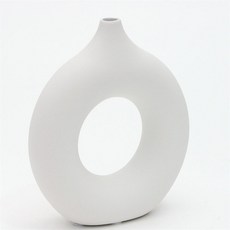[다믿샵] 인테리어 꽃병 14.5x13cm 화이트 오브제화병