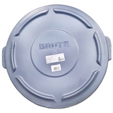 BRUTE 一般型桶蓋，桶邊稜骨加固設計，增加強度防止壓壞, 直徑56.5 x 4.1cm, 32gal灰色
