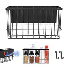 마그네틱 바구니 정리함 건조기 볼 홀더 세탁실 정리 화이트보드 금속 와이어 공간 절약형 냉장고 스파이스 랙 스펀지 레시피, bla