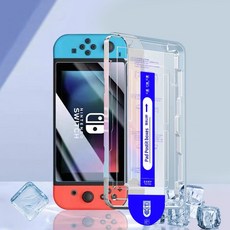 任天堂 Switch OLED Lite 9H鋼化玻璃螢幕保護貼 電鍍防刮耐磨 高清透亮, 1個, Switch 抗藍光玻璃-秒貼無塵倉