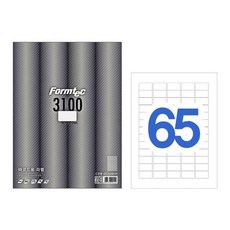 바코드 65칸 스티커라벨 100매 표기라벨지 스티커용지, LS3100 (65칸), 단품