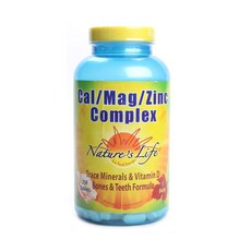 Nature's Life 鈣鎂鋅綜合營養錠, 1個, 250 件